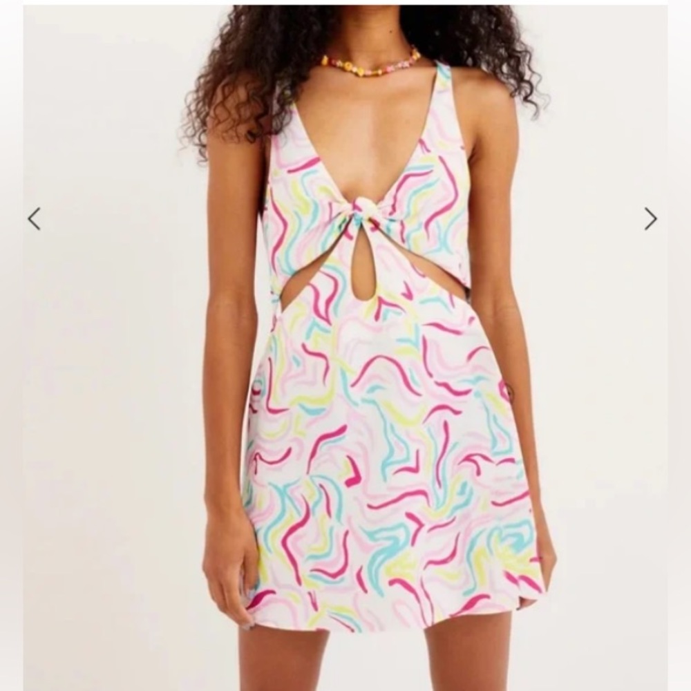 For Love and Lemons Palmer Satin Mini Multi Cutout